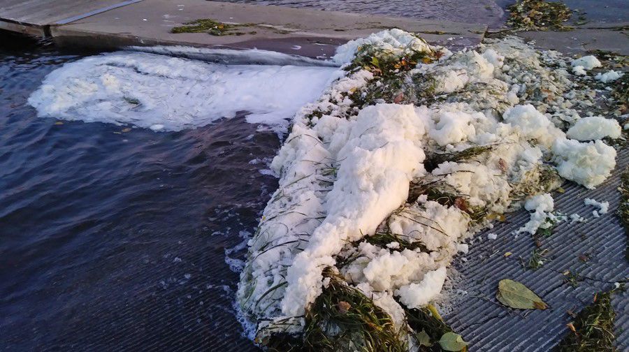 PFAS foam on Starkweather Creek